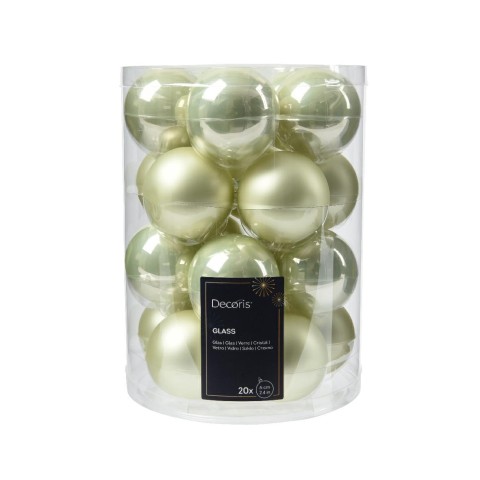 SFERA VETRO D.6CM. MIX BIANCO MENTA